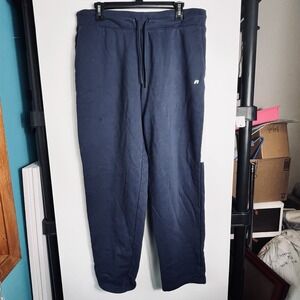 Russell Athletic Premium Fleece Sweatpants‎ Men's L Blue Cove Drawstring EUC